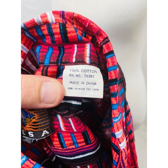 Mens size large  Mesa Men's Button-Down Shirt Multicolor Long Sleeve Size Large - Picture 8 of 8